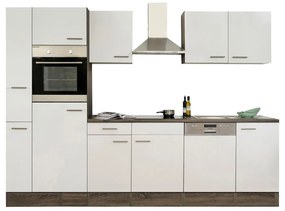 Mobilă de bucătărie Yorki 310, corp din stejar Yorki, cu față alb satinat