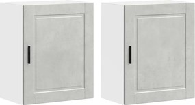 vidaXL Dulapuri de bucătărie 2 buc "Porto" Lemn prelucrat gri beton