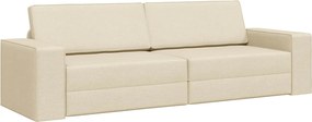 vidaXL Pat canapea 200cm Crem țesătură