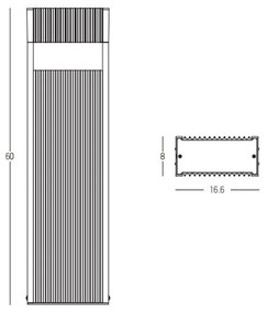 Stalp LED iluminat exterior modern IP65 Haley H-60cm