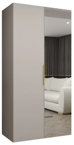 Dulap de haine 100 cm Mirabella 2 (Cașmir + Auriu). 1126401