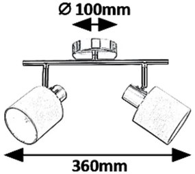 Rabalux 5010 - Lampă spot NATINA 2xE14/25W/230V