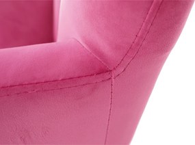Scaun de design, ţesătură roz, KOMODO