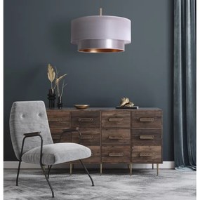 Duolla - Lustră pe cablu NANTES 1xE27/15W/230V d. 45 cm argintie/cupru
