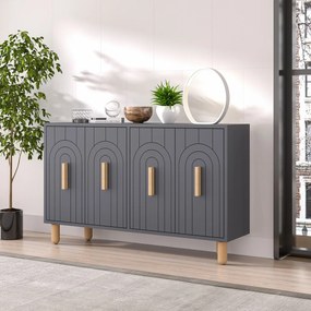 Consola, Hanah Home, Tiger, 120x73.6x29.6 cm, Antracit