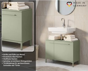 Dulap sub chiuvetă verde cu aspect mat 80x59 cm Laurino – Germania