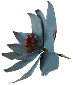 Ornament brad Craciunita Joy 20cm, Albastru deschis