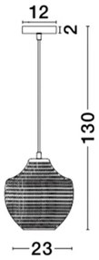 Pendul design modern CLARO fumuriu NVL-9103531