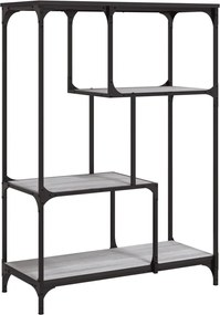 vidaXL Raft de cărți gri sonoma 81x36x115 cm lemn prelucrat/oțel