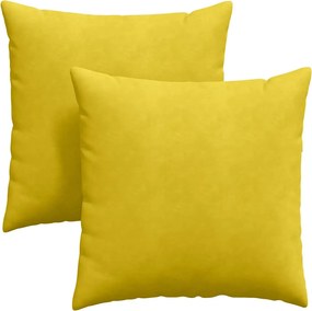 vidaXL Perne pentru canapea 2 pcs Galben 80 x 80 cm