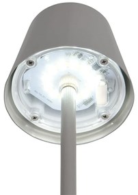 Veioză gri LED cu abajur din metal (înălțime 21 cm) Diaz – Trio