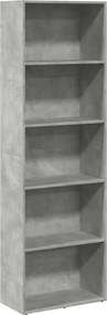 vidaXL Bibliotecă, gri beton, 60x30x189 cm, lemn prelucrat