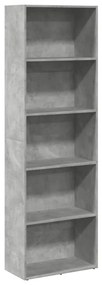 857920 vidaXL Bibliotecă, gri beton, 60x30x189 cm, lemn prelucrat