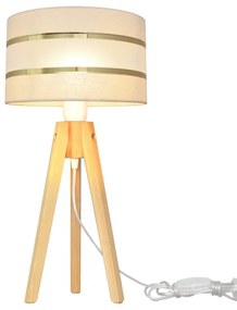Lampă de masă HELEN 1xE27/15W/230V crem/auriu/pin