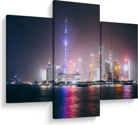 Tabloul Shangai nocturn (90x60 cm)