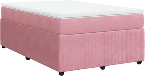 vidaXL Pat box spring cu saltea, negru, 120x190 cm, catifea