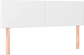 vidaXL Tăblii de pat, alb, 144x5x78/88 cm, piele ecologică