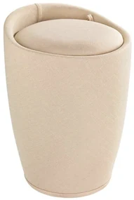 Pufa CANDY BEIGE - coș de rufe, 2 în 1, WENKO, bej
