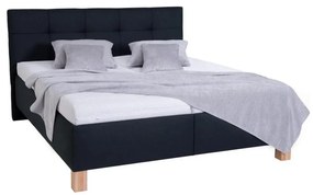 Pat tapițat MARIA 180x200 cm cu saltea și spațiu de depozitare, antracit