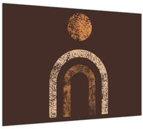 Tablou pe sticlă - Arce portocalii N⁰1 (70x50 cm)