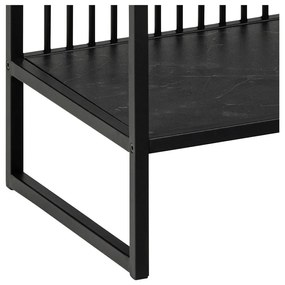 Bibliotecă neagră cu aspect de piatră 120x83 cm Strington – Actona