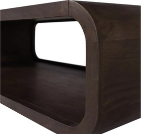 Măsuță de cafea în culoare naturală închisă din lemn de mango 60x120 cm Kinu – WOOOD