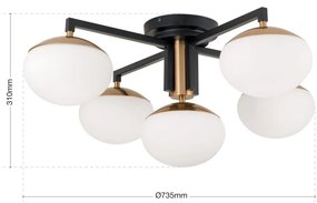 Lustra aplicata moderna design decorativ JOSEPHINE D-73,5cm