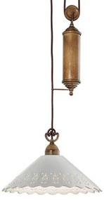 Lustra, Pendul rustic fabricat manual diametru 40cm Fiori di Pizzo 065.12.OC