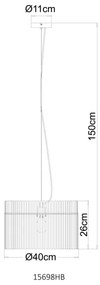 Globo 15698HB - Lampă suspendată pe cablu GORLEY, 1xE27/60W/230V