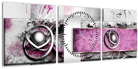 Tablou abstracție (cu ceas) (90x30 cm)