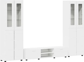 vidaXL Set comodă TV cu sertar cu raft cu ușă FLORIN Alb Lemn compozit