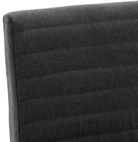 Scaune de bucatarie, 4 buc., negru, material textil 4, Negru
