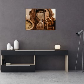 Tablou pe sticlă cu clepsidră (70x50 cm)