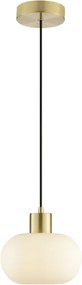 Brilliant - Lustră suspendată pe cablu FANNY 1xE27/20W/230V, Ø 22 cm, alamă