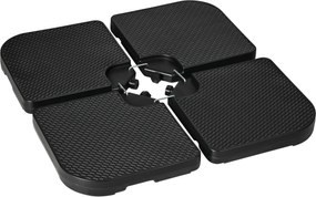 Outsunny Bază pentru Umbrelă de Gradină, 100x100x8 cm, Negru | Aosom Romania