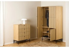 Șifonier în culoare naturală cu aspect de lemn de stejar 99x200x60 cm Albany – Actona