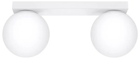Plafonieră albă cu abajur din sticlă ø 12 cm Umerta – Nice Lamps