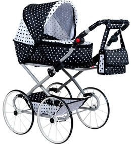 Nou Baby Doll cărucior Natálka , negru și alb