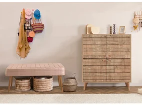 Mobilier pentru hol Maluxe 728 (Stejar sonoma + Piatră). 1089072