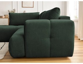 Colțar verde extensibil/cu spațiu de depozitare (cu colț pe partea stângă/în formă de ”L”) Fuji – Bobochic Paris