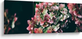 Tablou - Hortensie (cu ceas) (90x30 cm)