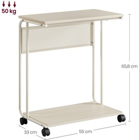 Masuta pe roti MIREZO 55x33cm, bej