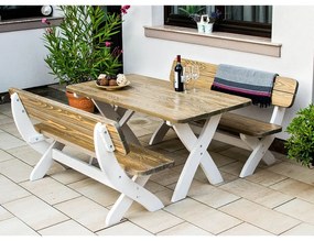 Set mobilier gradina Wien, 160 cm, verde oliv, 6 pers.