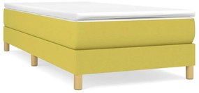 3120597 vidaXL Cadru de pat box spring, verde, 100x200 cm, textil