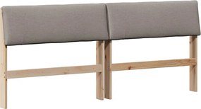 vidaXL Tăblie tapițată Gri taupe 200 cm Lemn de pin masiv