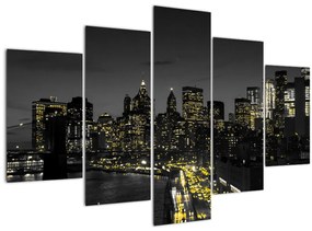 Tablou cu metropolă nocturnă (150x105 cm)