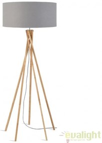 Lampadar realizat din materiale naturale, durabile si ecologice, KILIMANJARO/F gri deschis