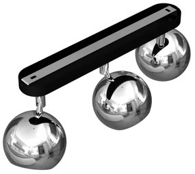 Spot COMET 3xGU10/8W/230V negru/crom lucios