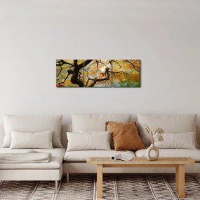 Tablou - Arțarul japonez galben, Portland, Oregon (cu ceas) (90x30 cm)