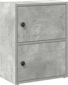 vidaXL Bibliotecă, gri beton, 40x24x52 cm, lemn prelucrat